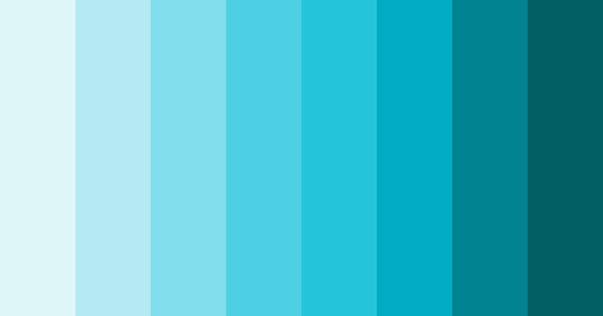 Download teal beach color palette PNG image (landscape)