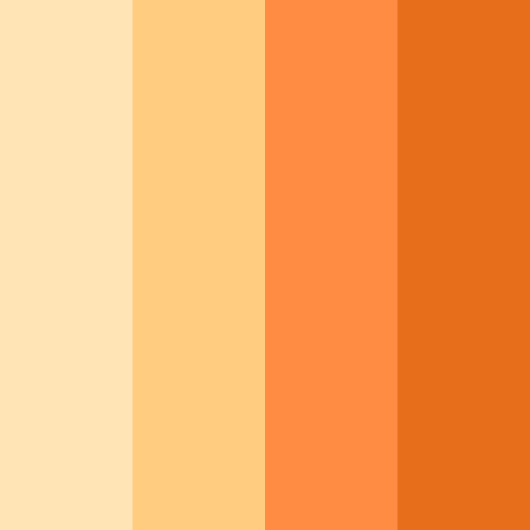 Download delicious orange color palette PNG image (square)