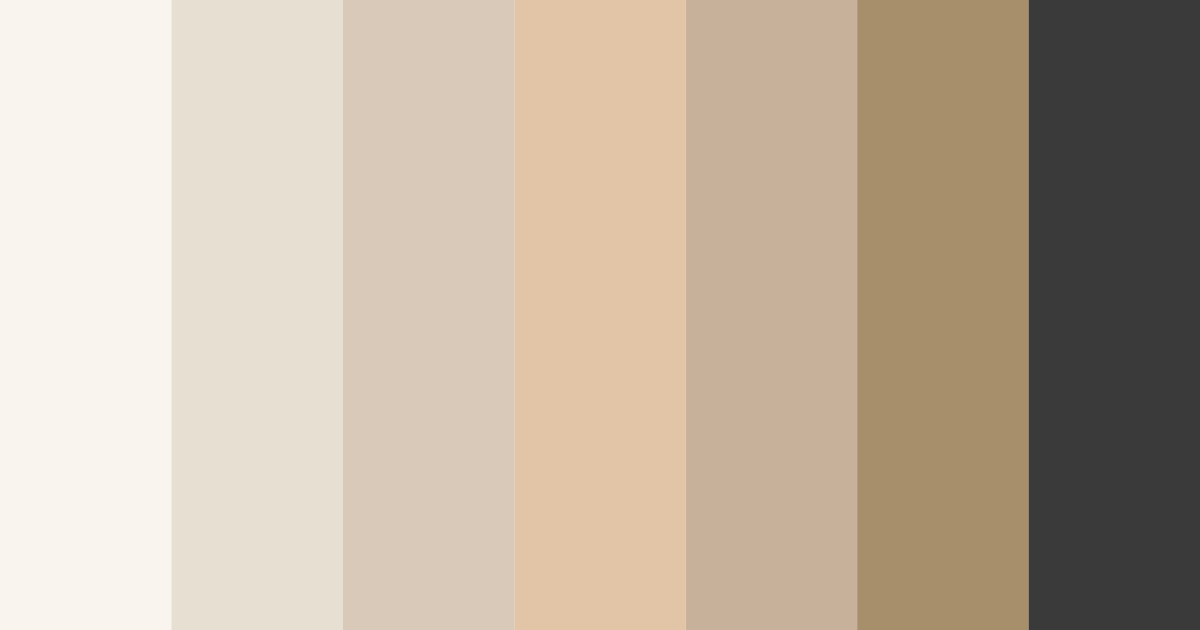 Download creamy beige color palette PNG image (landscape)