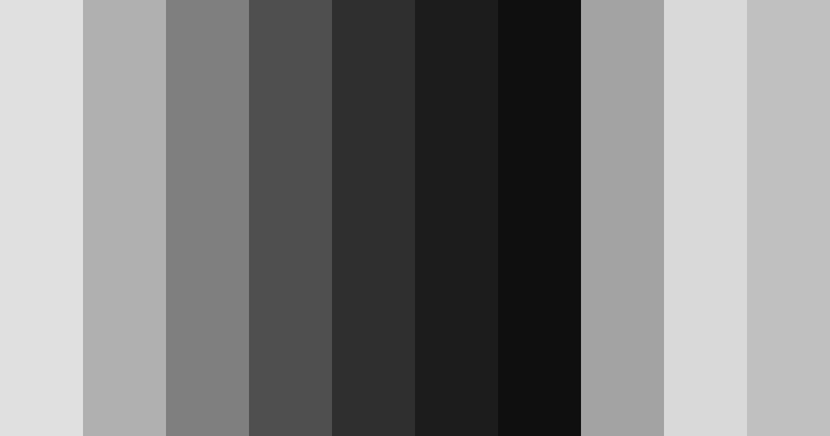 Download shades of charcoal grey color palette PNG image (landscape)