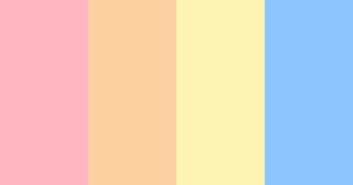 Download pastel rainbow color palette PNG image (landscape)