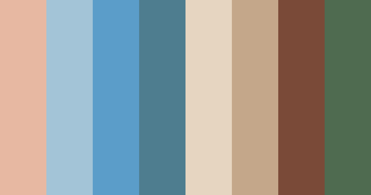 Download terracotta harmony color palette PNG image (landscape)