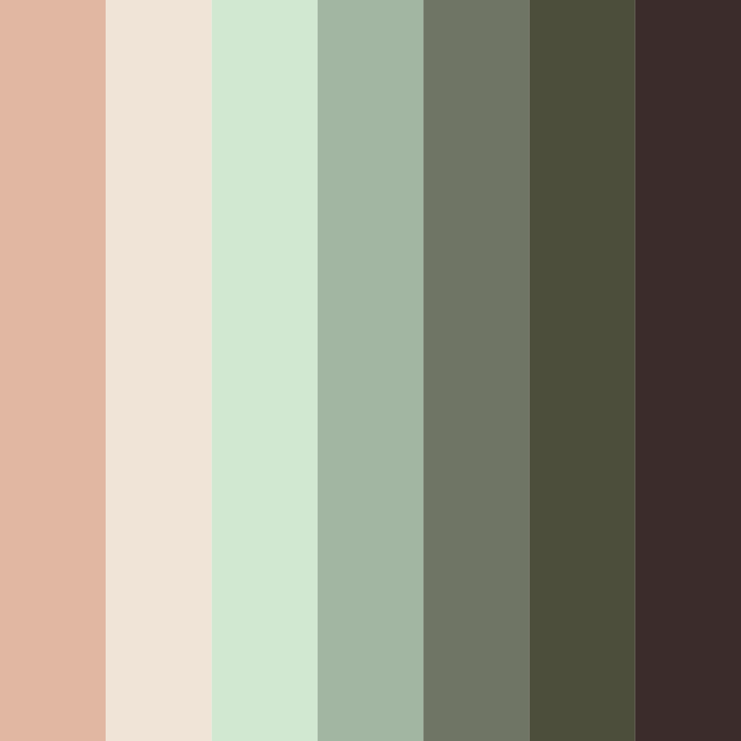 Download terracotta harmony color palette PNG image (square)