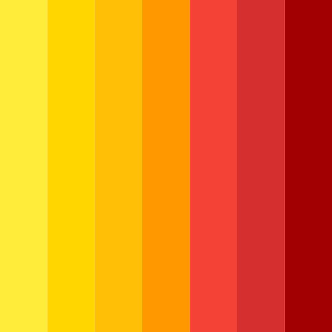 Download red to yellow and green sunset color palette PNG image (square)