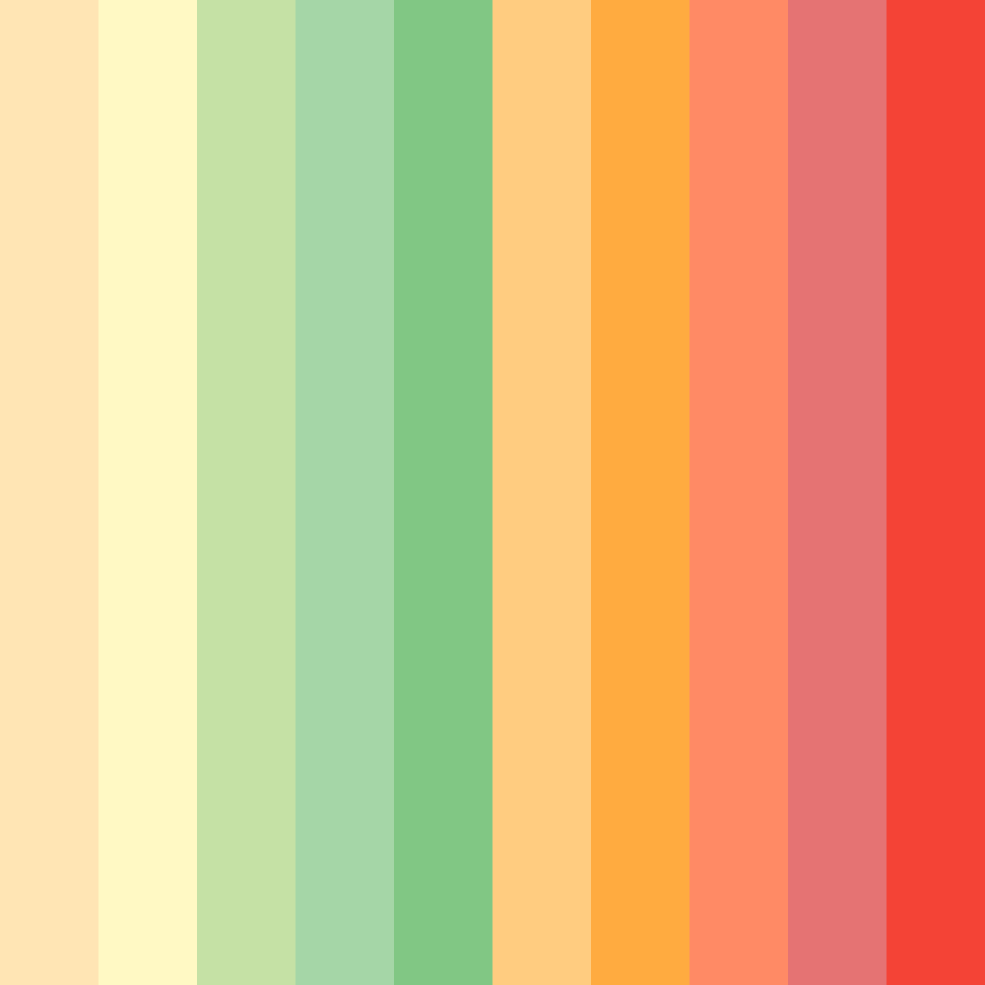 Download vibrant red and yellow green color palette PNG image (square)