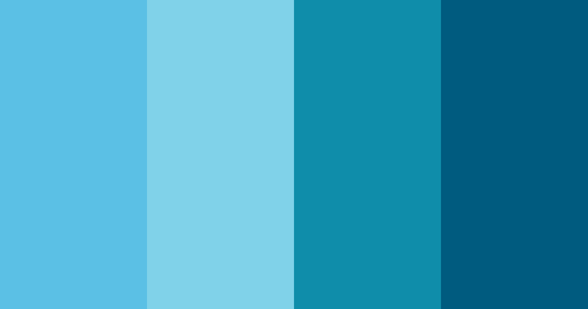 Download aqua serenity color palette PNG image (landscape)