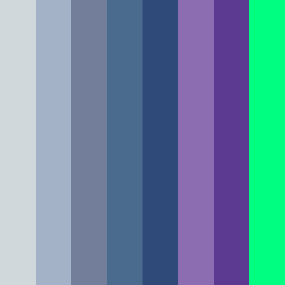Download cool blue color palette PNG image (square)
