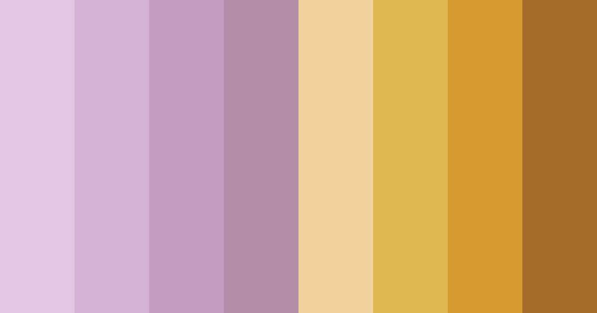 Download lavender gold serenade color palette PNG image (landscape)