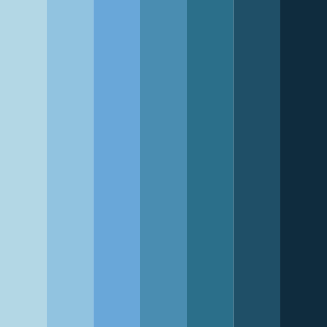 Download cool blue color palette PNG image (square)