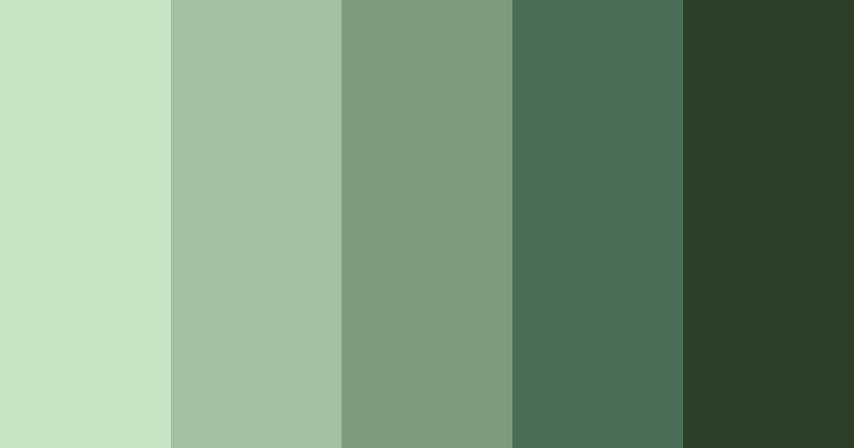 Download earthy green color palette PNG image (landscape)
