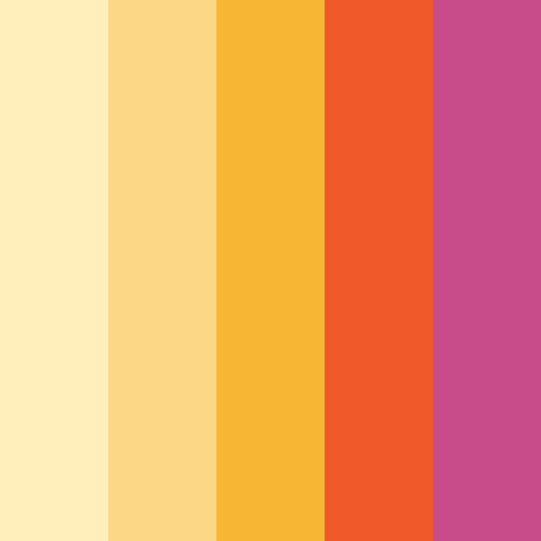 Download sunset orange color palette PNG image (square)