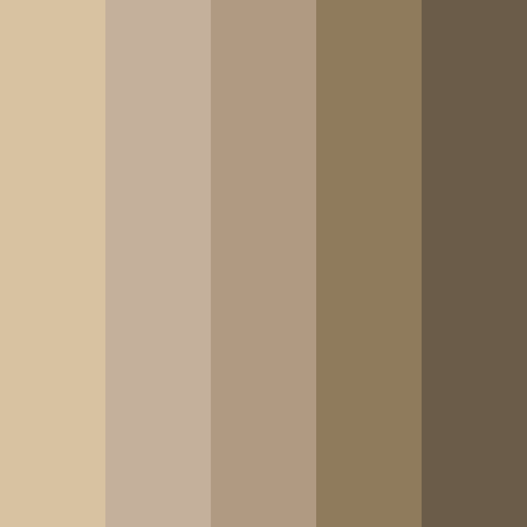 Download shades of brown color palette PNG image (square)