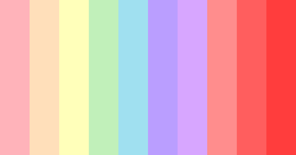 Download rainbow colors color palette PNG image (landscape)