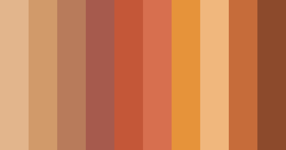 Download terracotta sunset color palette PNG image (landscape)