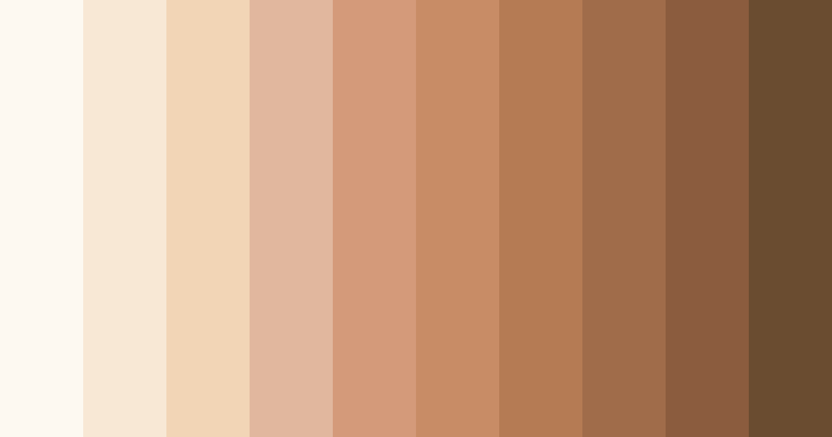 Download warm white shades color palette PNG image (landscape)