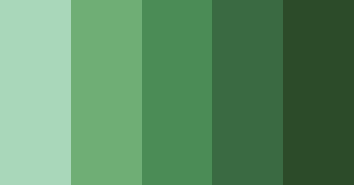 Download green woodland color palette PNG image (landscape)