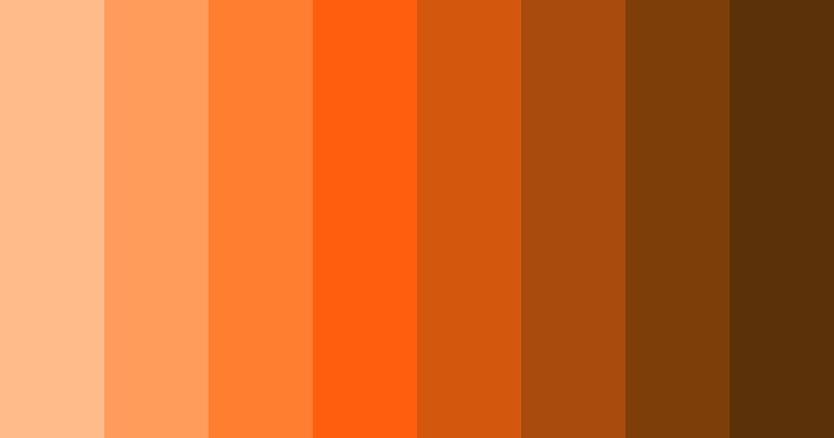 Download burnt orange shades color palette PNG image (landscape)