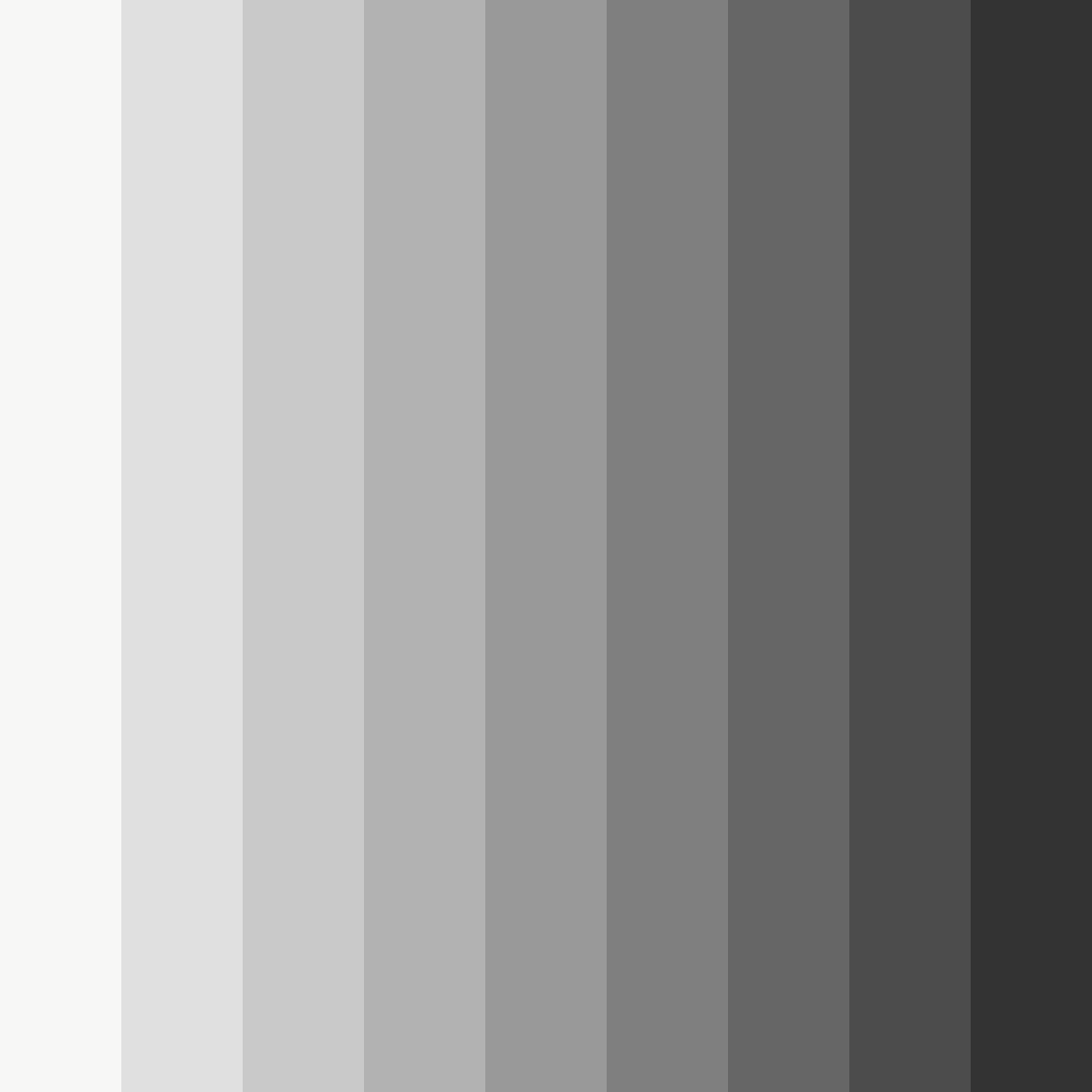 Download shades of gray color palette PNG image (square)