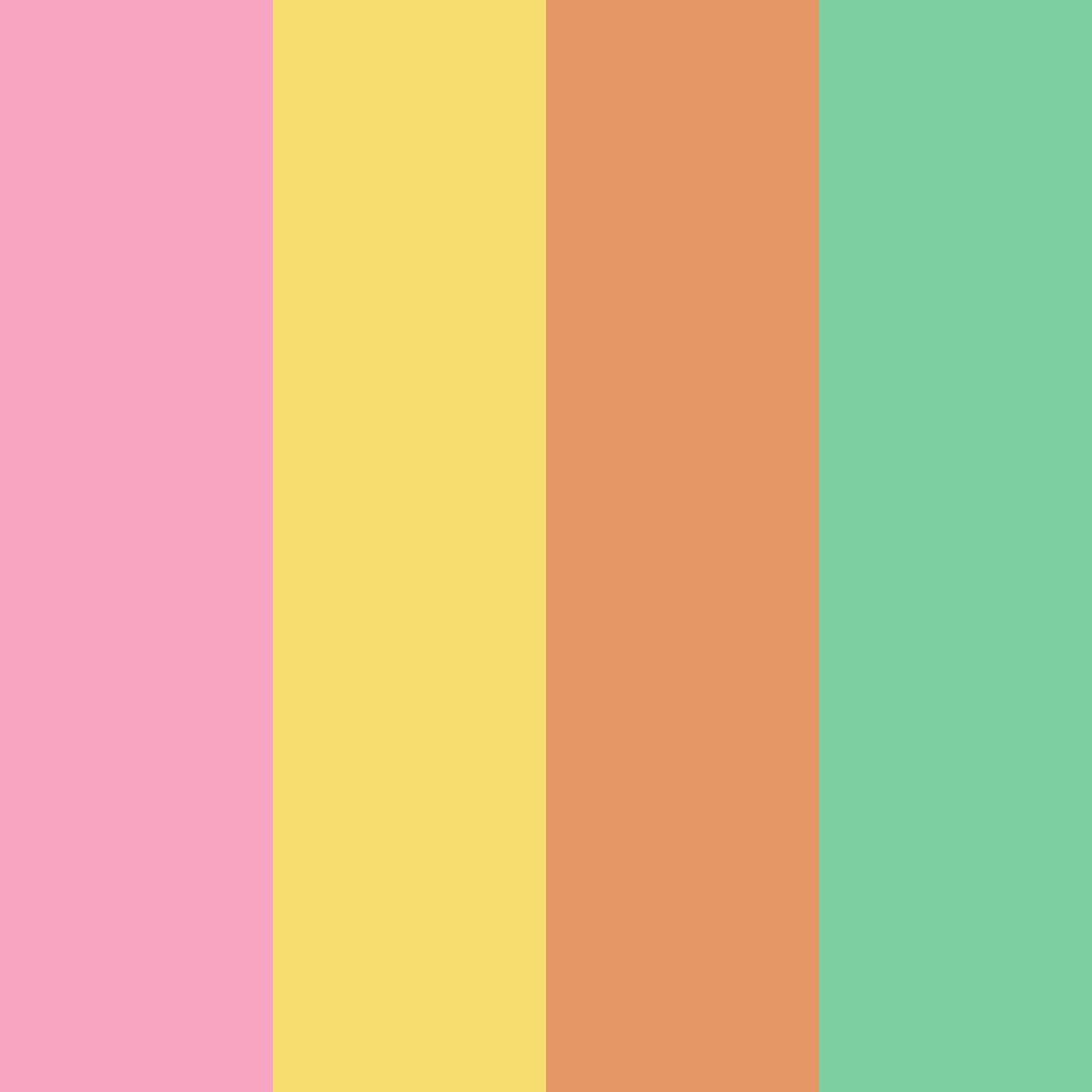 Download pastel rainbow color palette PNG image (square)