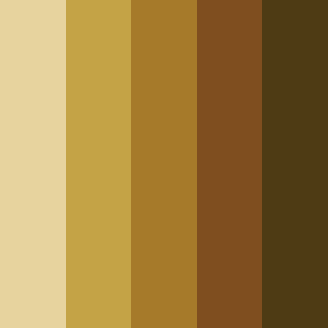 Download golden earthtones color palette PNG image (square)