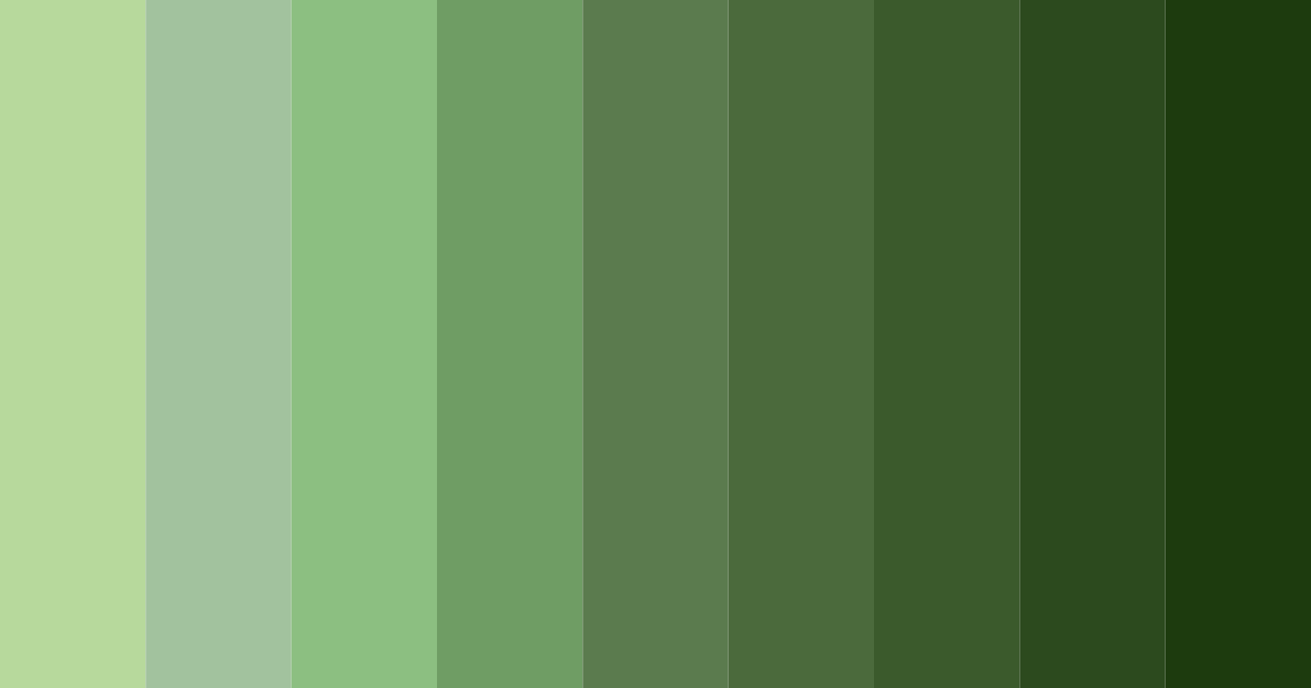 Download green moss color palette PNG image (landscape)