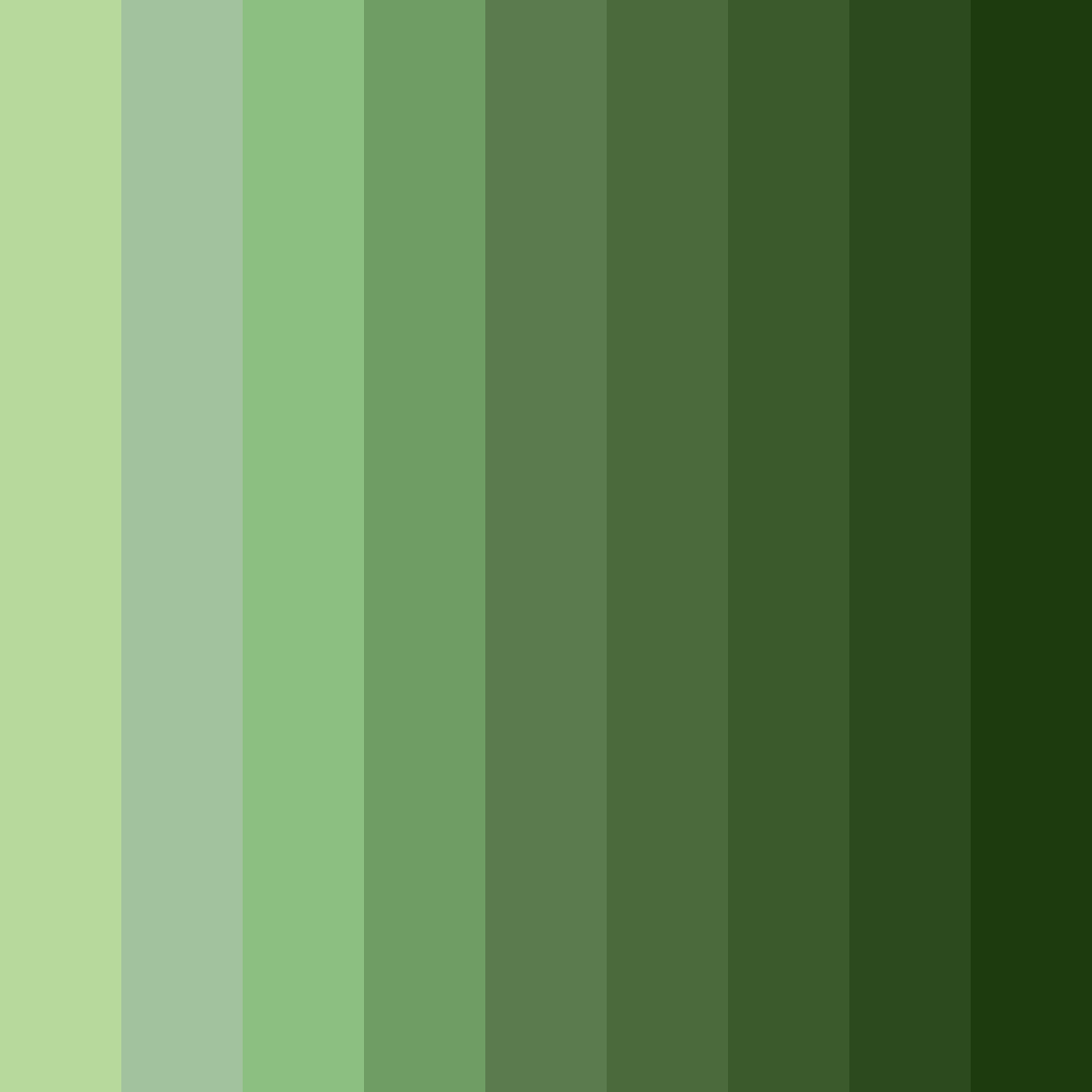 Download green moss color palette PNG image (square)