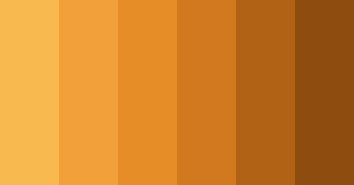 Download shades of orange color palette PNG image (landscape)