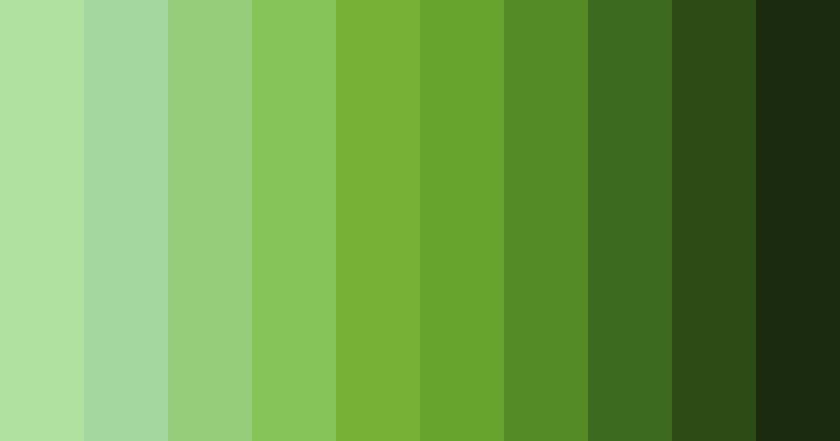 Download shades of verde color palette PNG image (landscape)