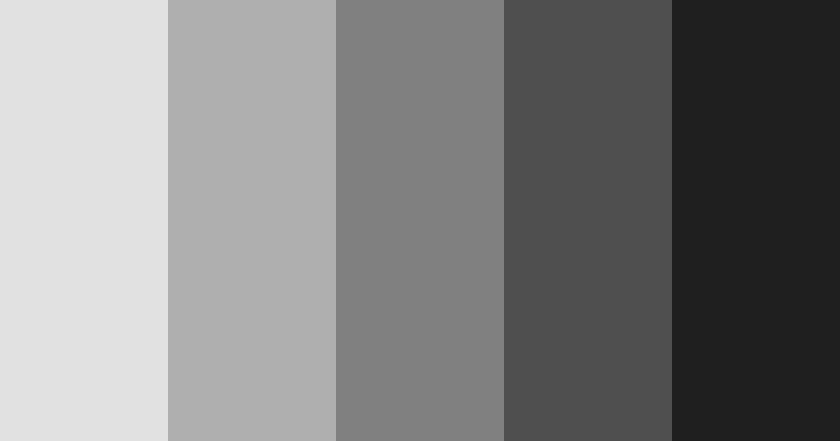 Download shades of black color palette PNG image (landscape)