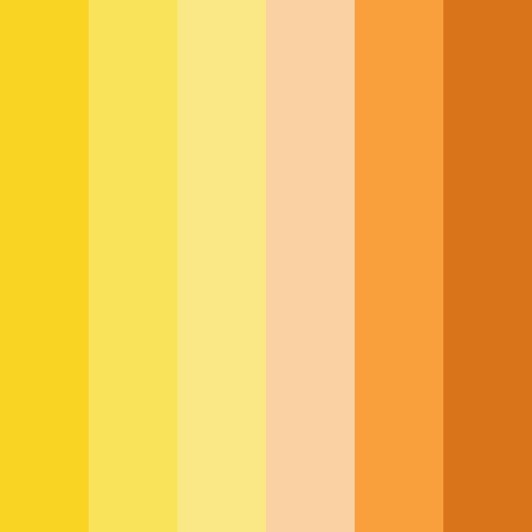 Download golden sunrise color palette PNG image (square)