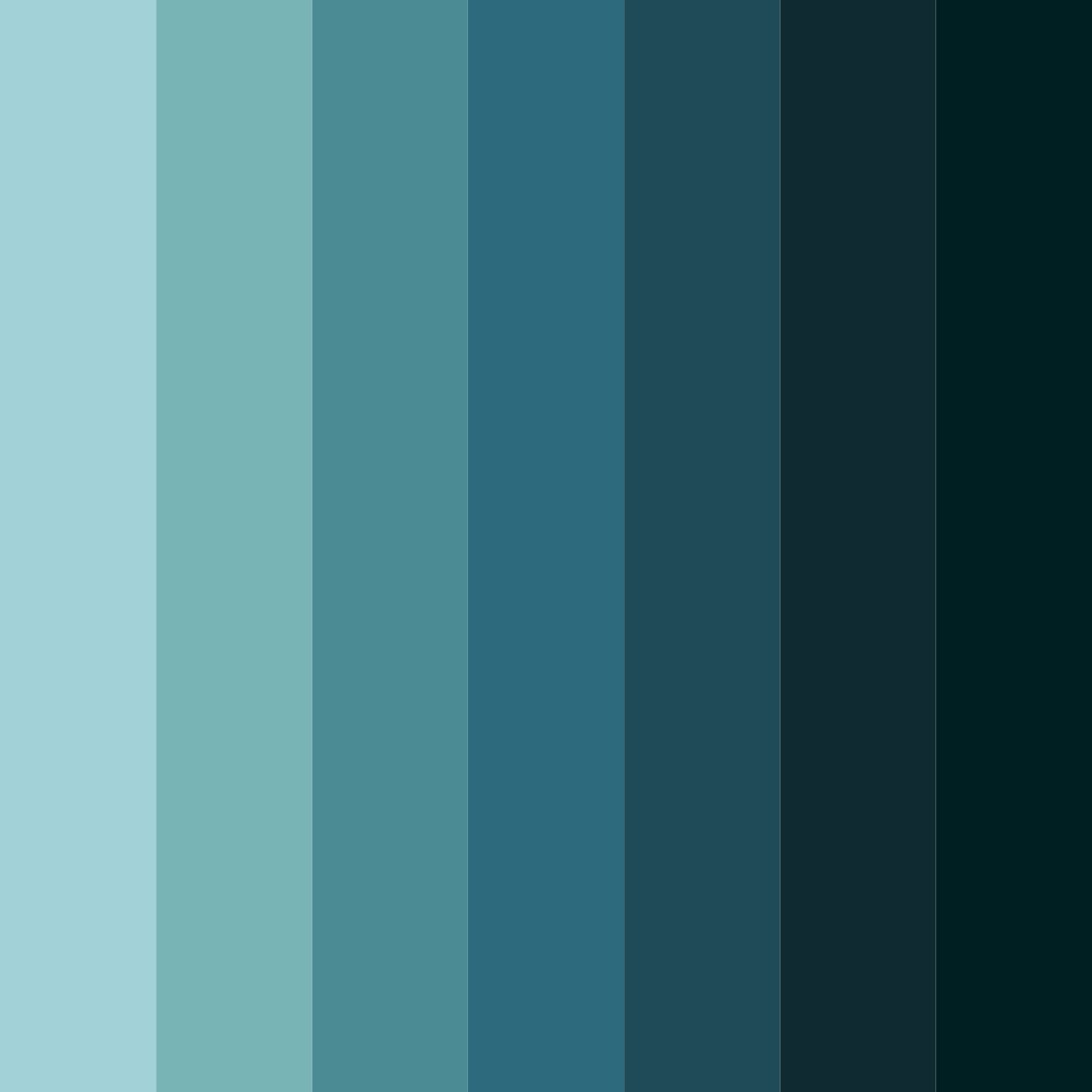 Download teal ocean color palette PNG image (square)