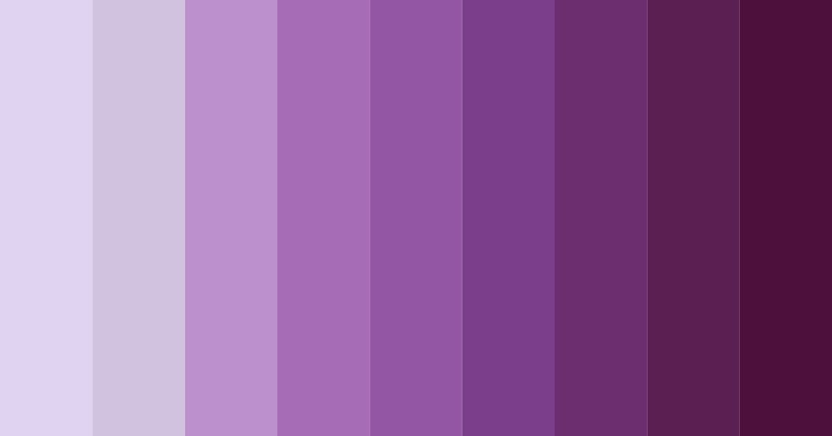 Download purple shades color palette PNG image (landscape)