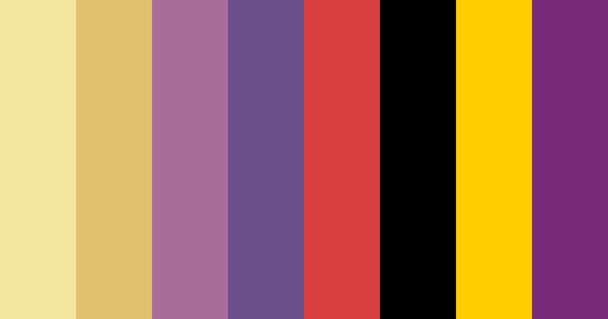 Download vibrant purple and yellow color palette PNG image (landscape)