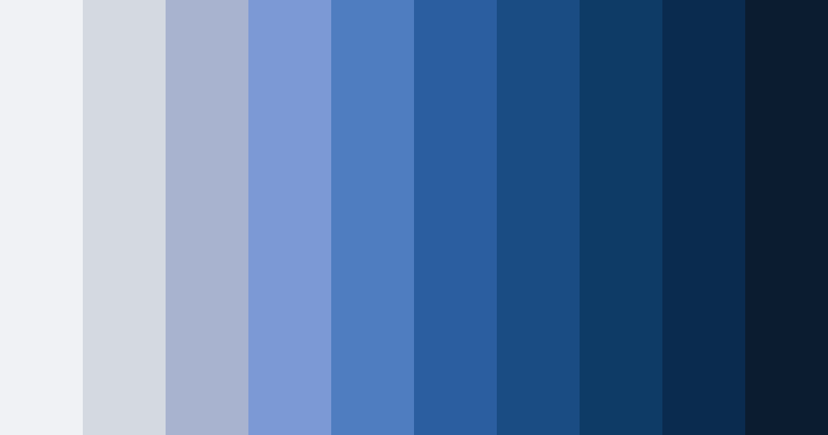 Download blue gradient color palette PNG image (landscape)