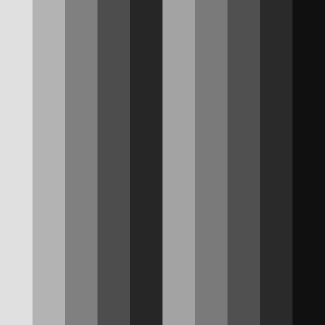 Download shades of gray color palette PNG image (square)