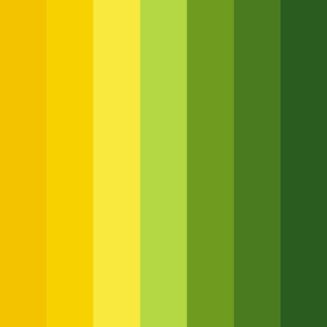 Download shades of yellow green color palette PNG image (square)