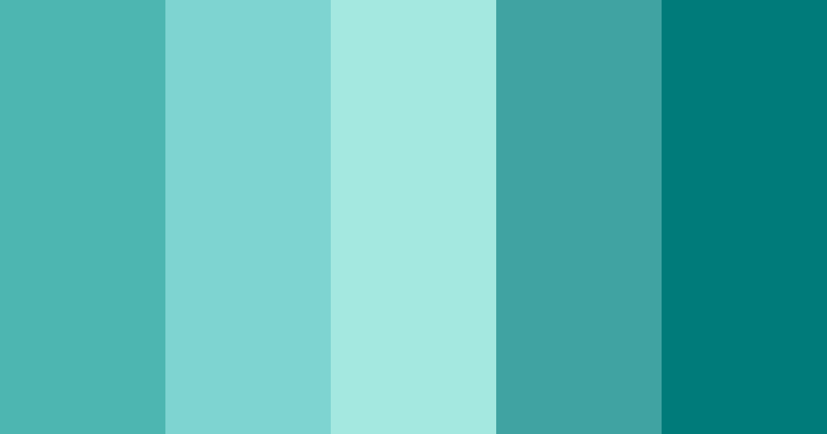 Download turquoise tranquility color palette PNG image (landscape)