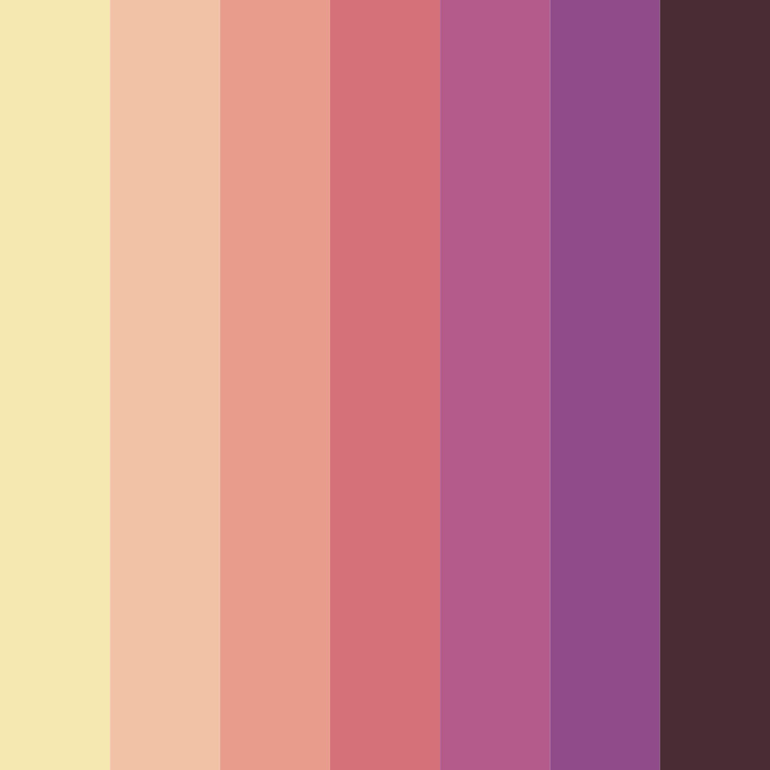 Download vintage blossom color palette PNG image (square)