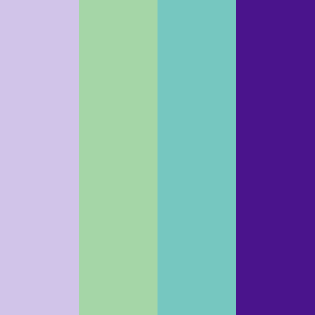 Download purple and green harmony color palette PNG image (square)