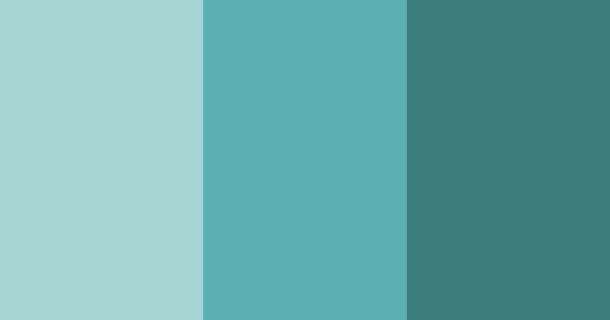 Download teal shades color palette PNG image (landscape)