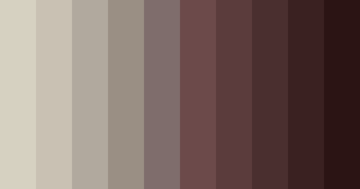 Download shades of brown color palette PNG image (landscape)