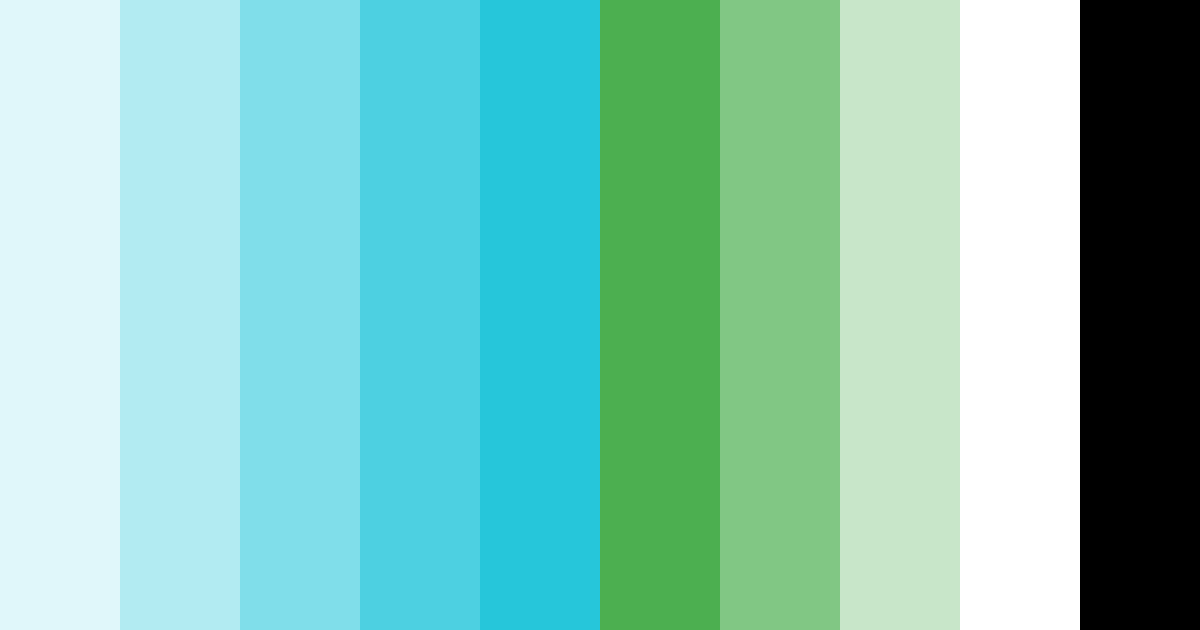 Download blue and green harmony color palette PNG image (landscape)