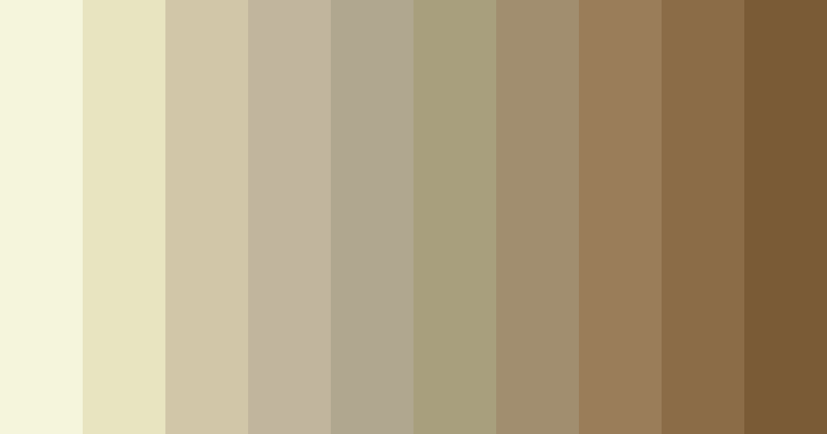 Download shades of beige color palette PNG image (landscape)