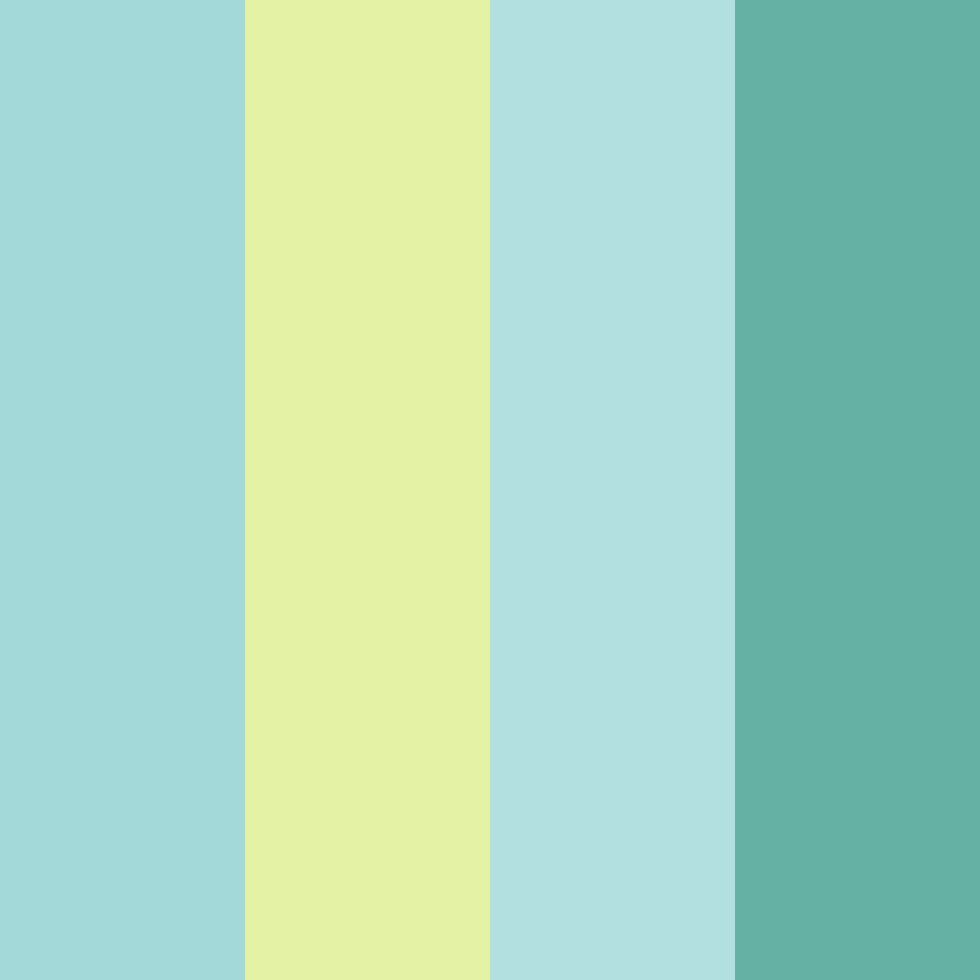 Download mint blue sunshine color palette PNG image (square)