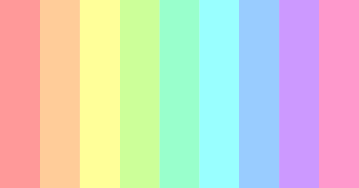 Download rainbow colors color palette PNG image (landscape)