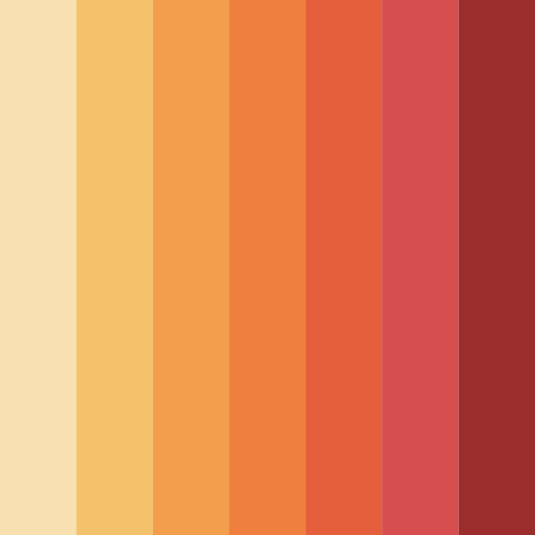 Download autumn ember sunrise color palette PNG image (square)