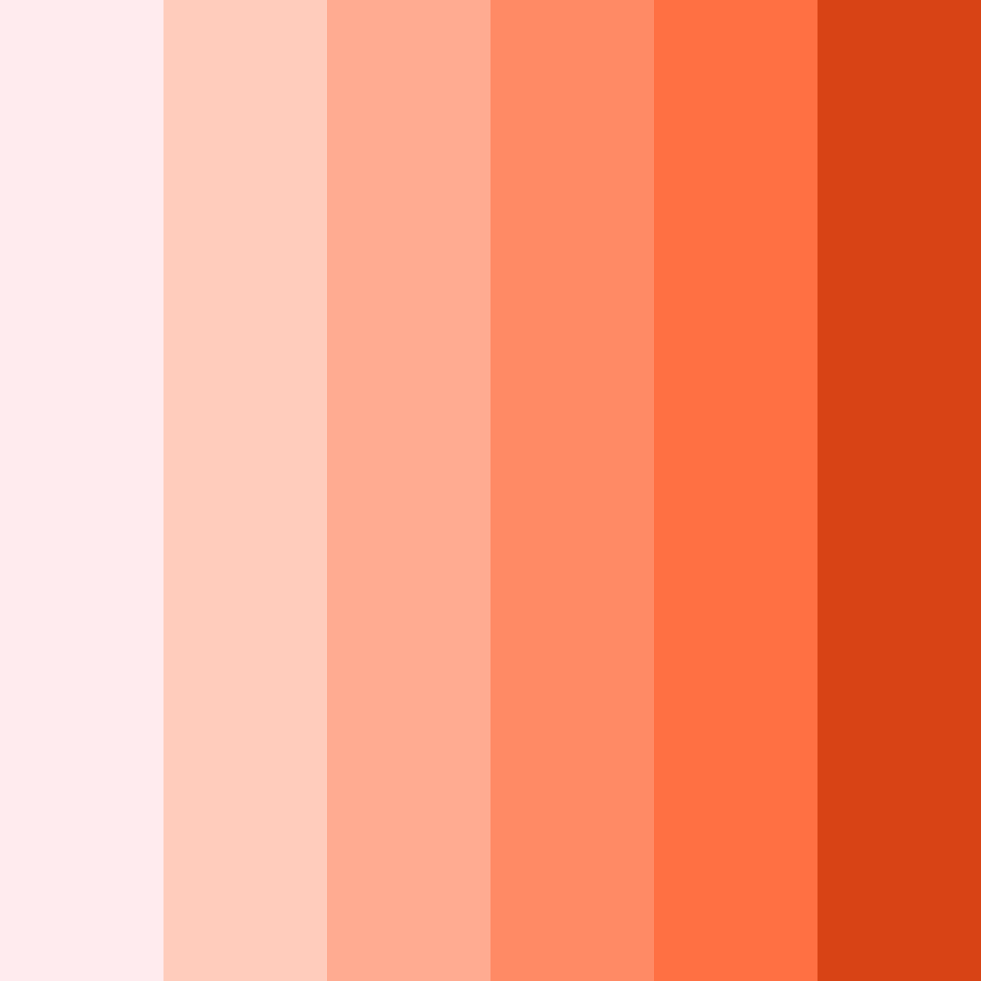 Download shades of coral color palette PNG image (square)
