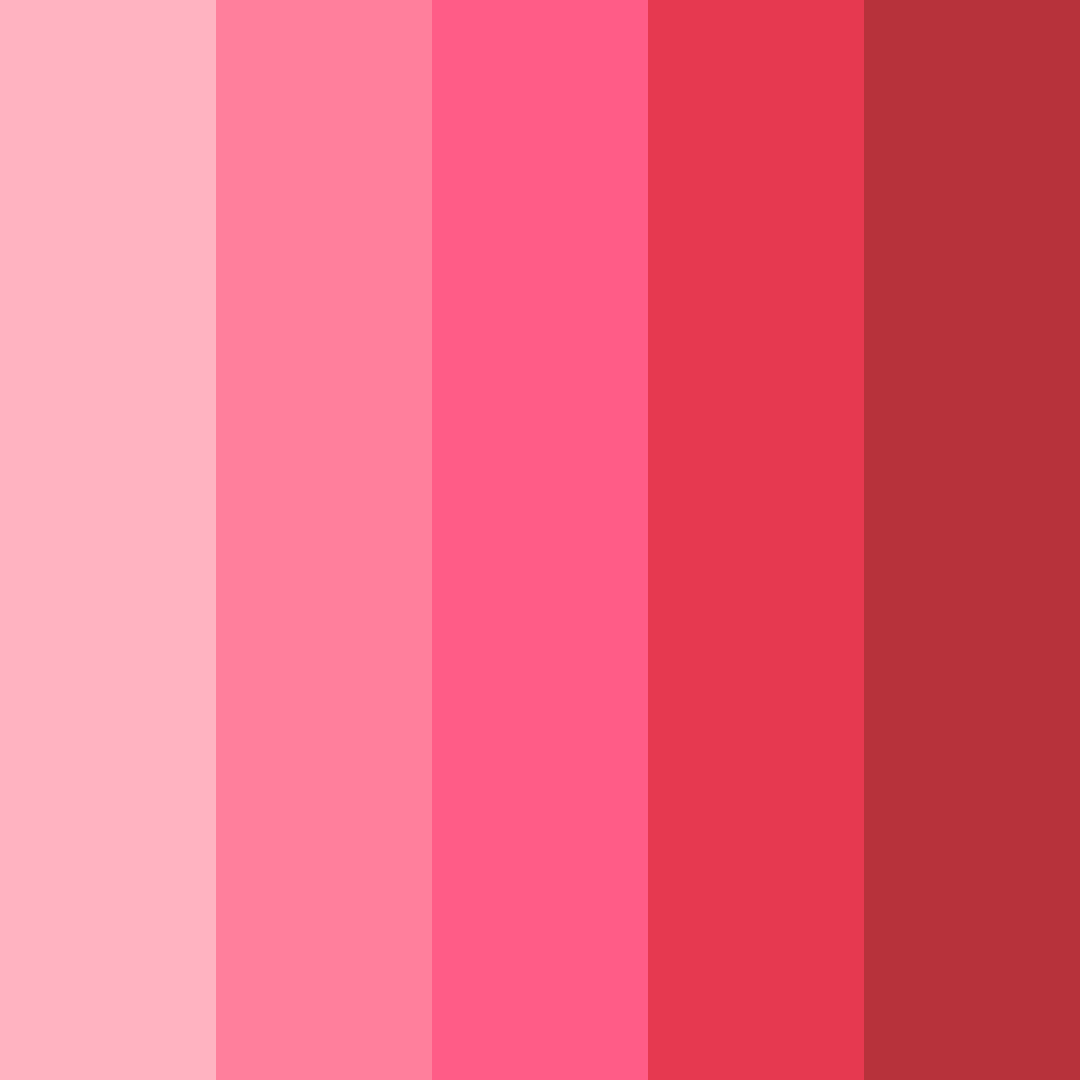 Download shades of red pink color palette PNG image (square)