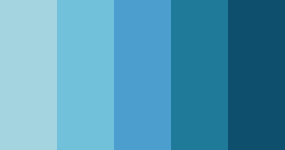 Download shades of blue ocean color palette PNG image (landscape)