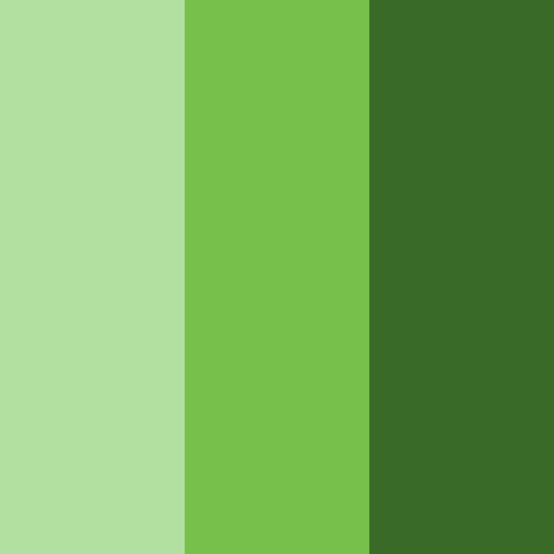 Download shades of green grass color palette PNG image (square)